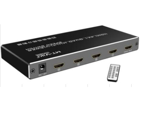 迈拓MT-SW041-B HDMI画面分割器四进一出分屏器（玩地下城办公监控专用）