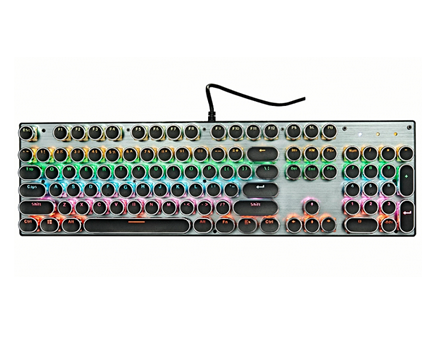 韩国现代【K700朋克黑色】青轴机械键盘	