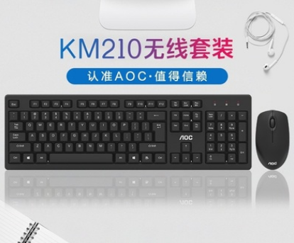 AOC【KM210黑色】无线键鼠套装
