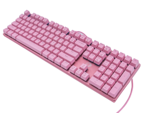 达尔优【CK533粉色】红外光轴机械键盘