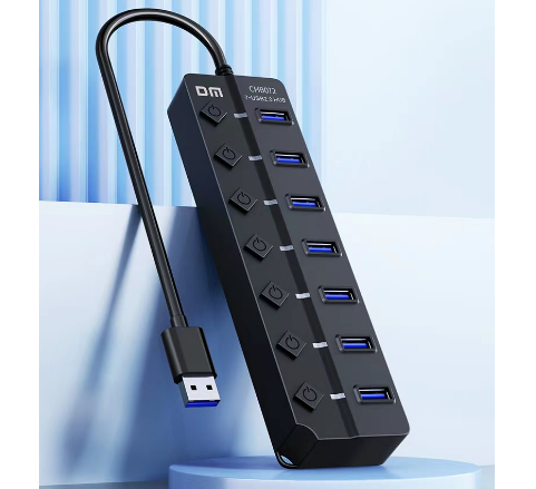 DM-CHB072 USB2.0HUB 1.2米【黑】