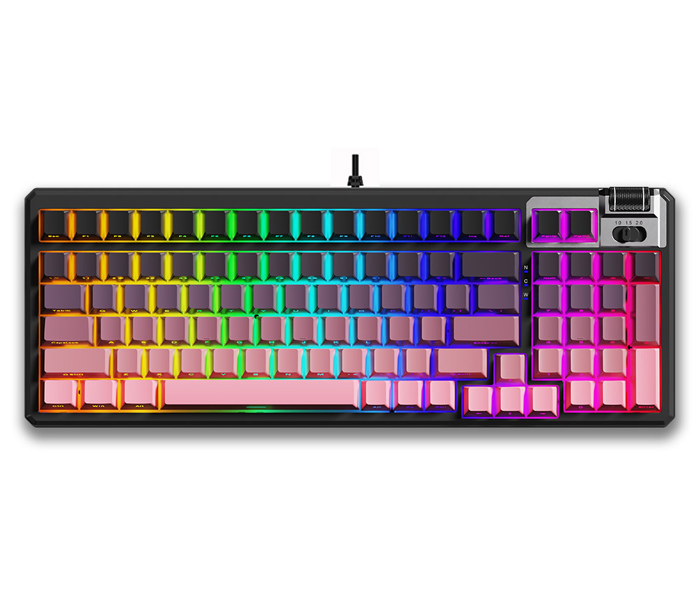 西部猎人【A98RT磁轴黑莓粉】 客制化机械键盘	