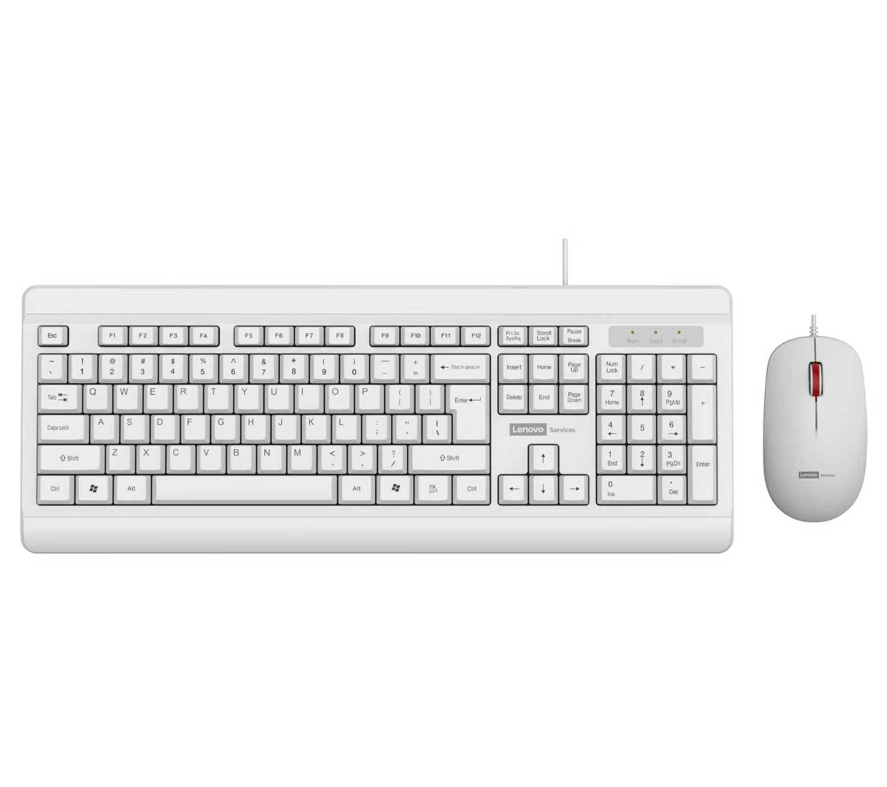 联想【PW51白色】有线键鼠套装